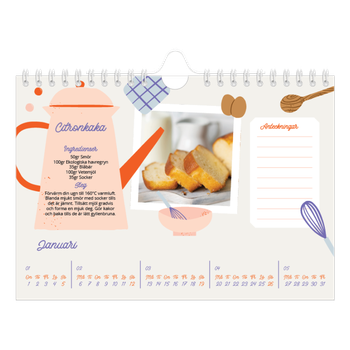 Fotokalender A5 Enkel — Året i recept