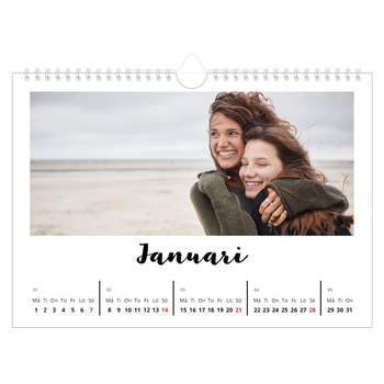 Fotokalender A4 Enkel — Handskriven