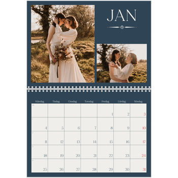 Fotokalender A3 Klassisk — Skiffer & seriffer