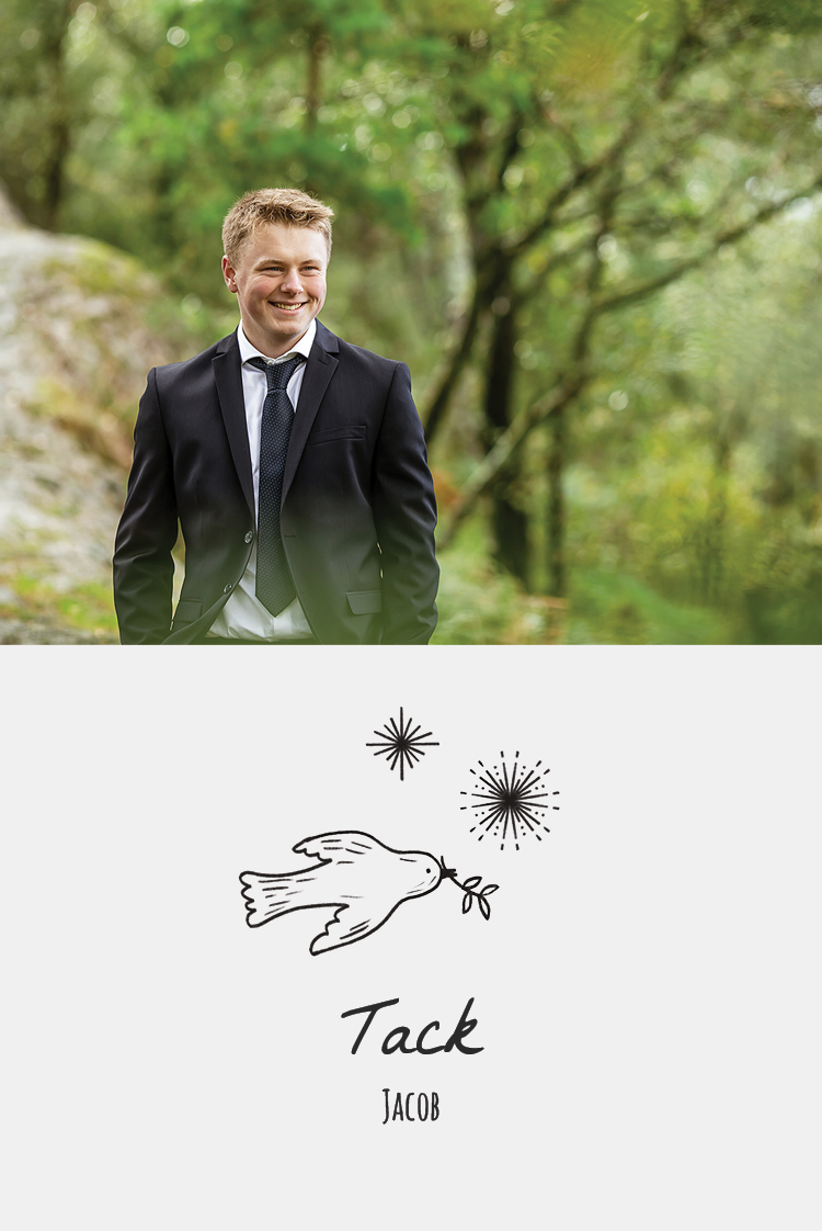 Tack — Duva emblem