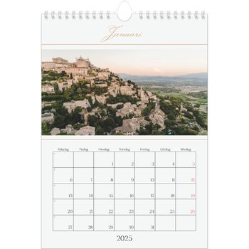 Fotokalender A4 Enkel — Elegant guld