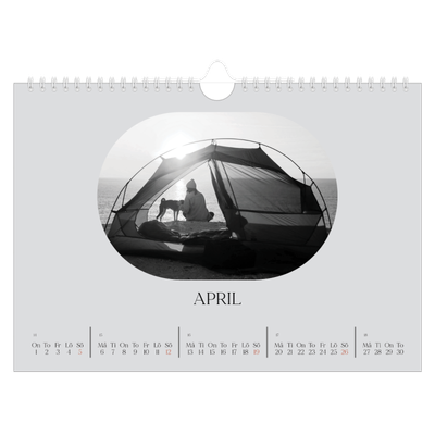 Fotokalender A4 Enkel — Den öppna vägen [April]