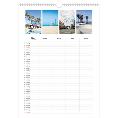 A3 Familjeplanerare — Enkel planerare - Familj på 4 [omslag]