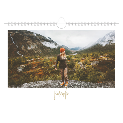 Fotokalender A4 Enkel — Handskriven månad [omslag]