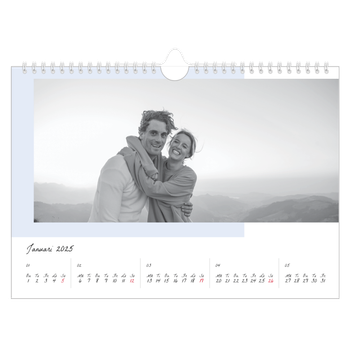 Fotokalender A4 Enkel — Färgglada ramar
