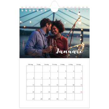 Fotokalender A5 Enkel — Handskrift på bilden