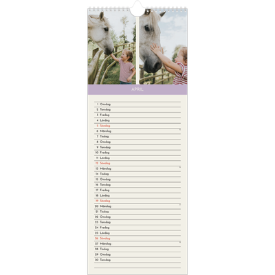 Fotokalender Smal  — Pastellkapitel [April]