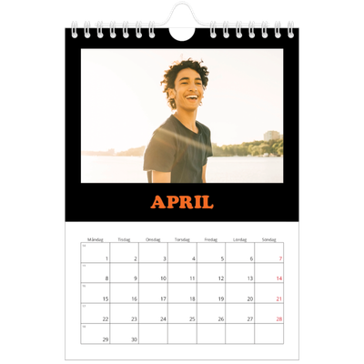 Fotokalender A5 Enkel — Rolig typografi [April]