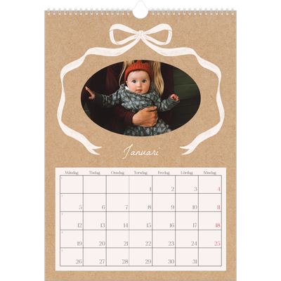 A3 Årskalender — Kraft och rosett [Januari]