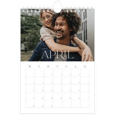 Fotokalender A5 Enkel — Stora bilder [April]