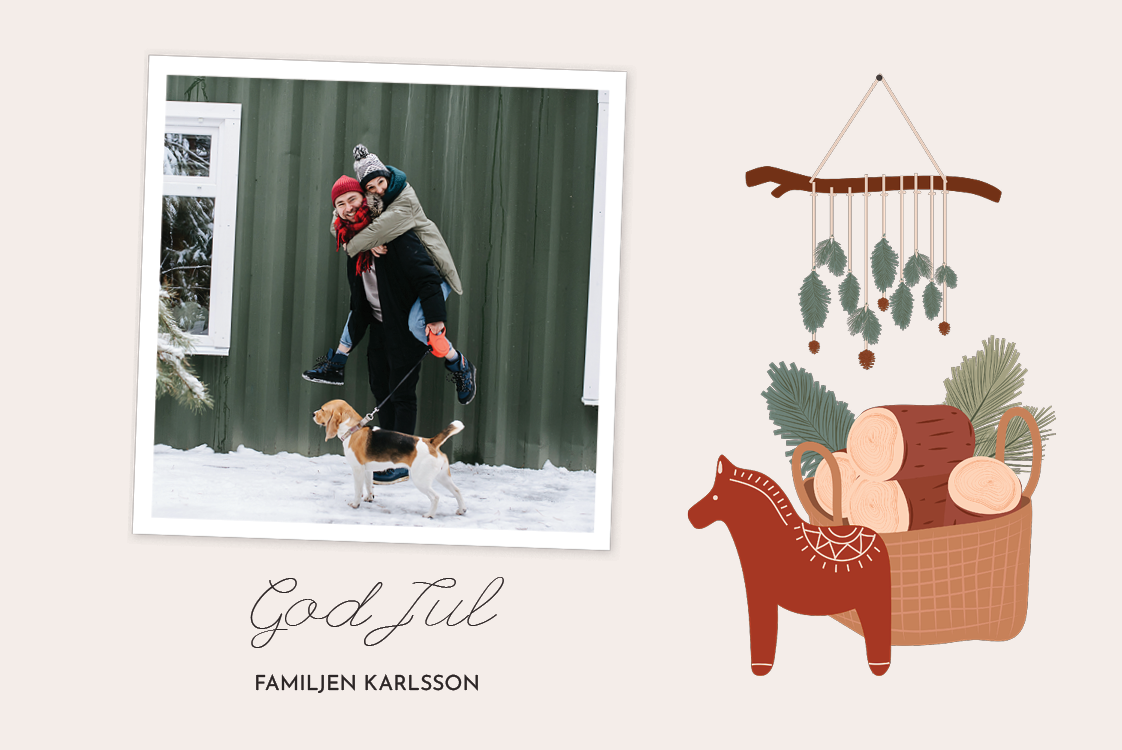 Fotokort — Rustik ved